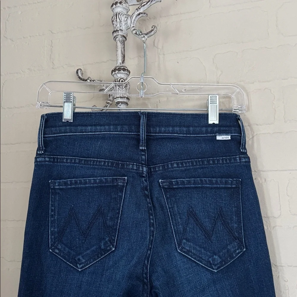 MOTHER Denim jeans the insider crop step gray movin on up stretch blue - Picture 7 of 10